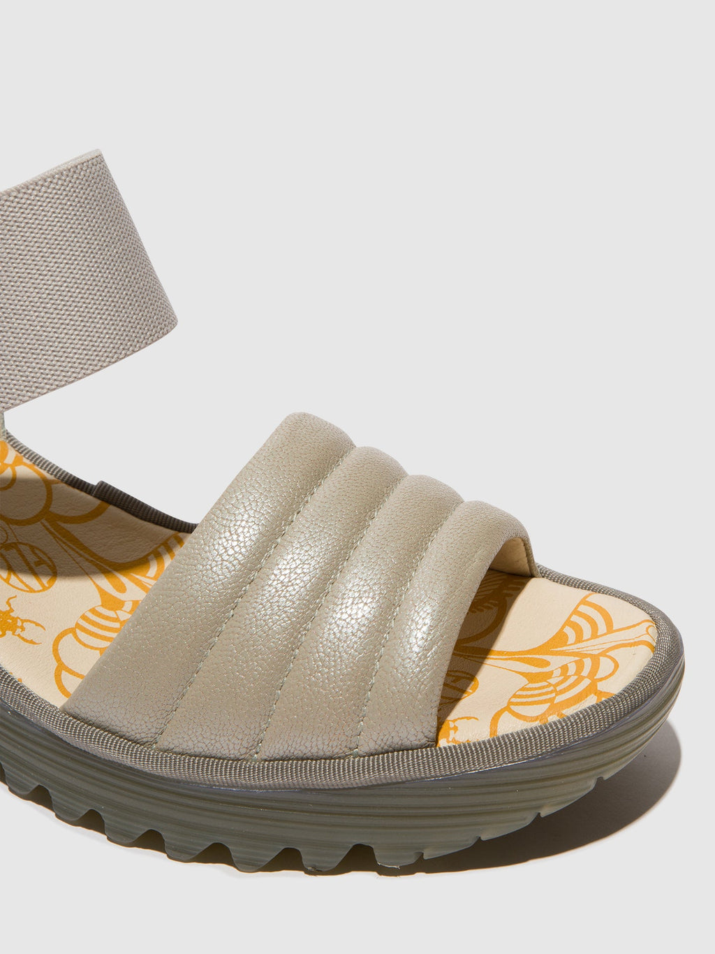 Sling-Back Sandals YIKO414FLY SILVER/OFFWHITE