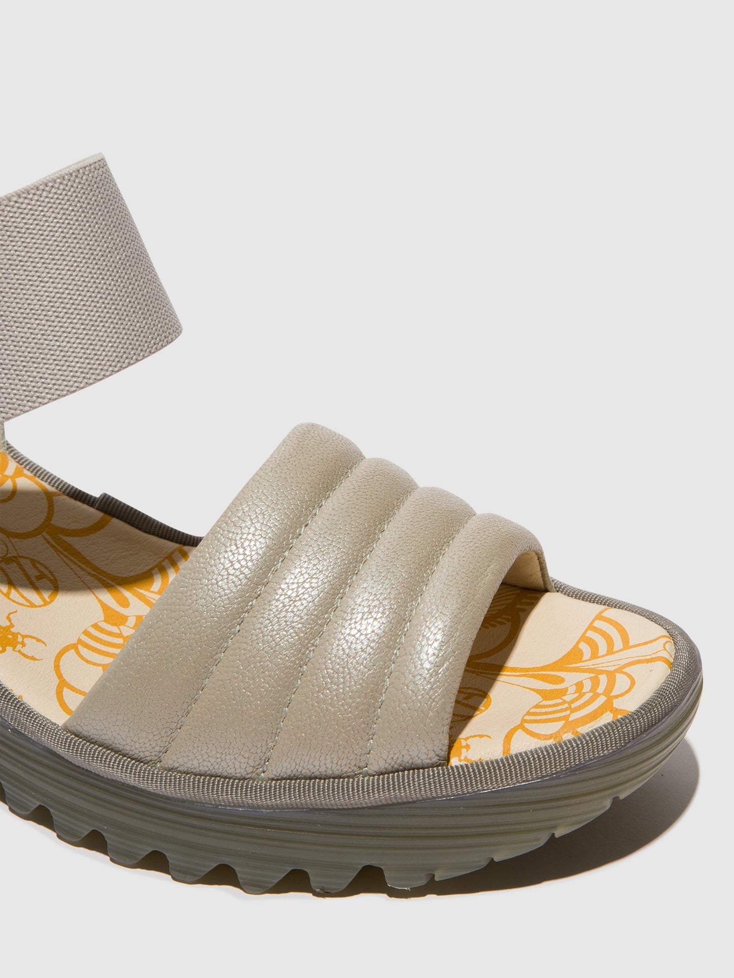 Sling-Back Sandals YIKO414FLY SILVER/OFFWHITE