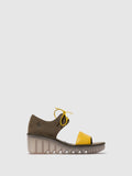 Lace-up Sandals BILU465FLY YELLOW/KHAKI
