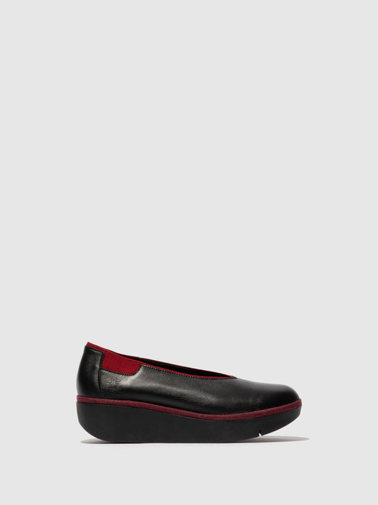 Slipper JURY470FLY SCHWARZ (BURGUNDY ELASTIK)