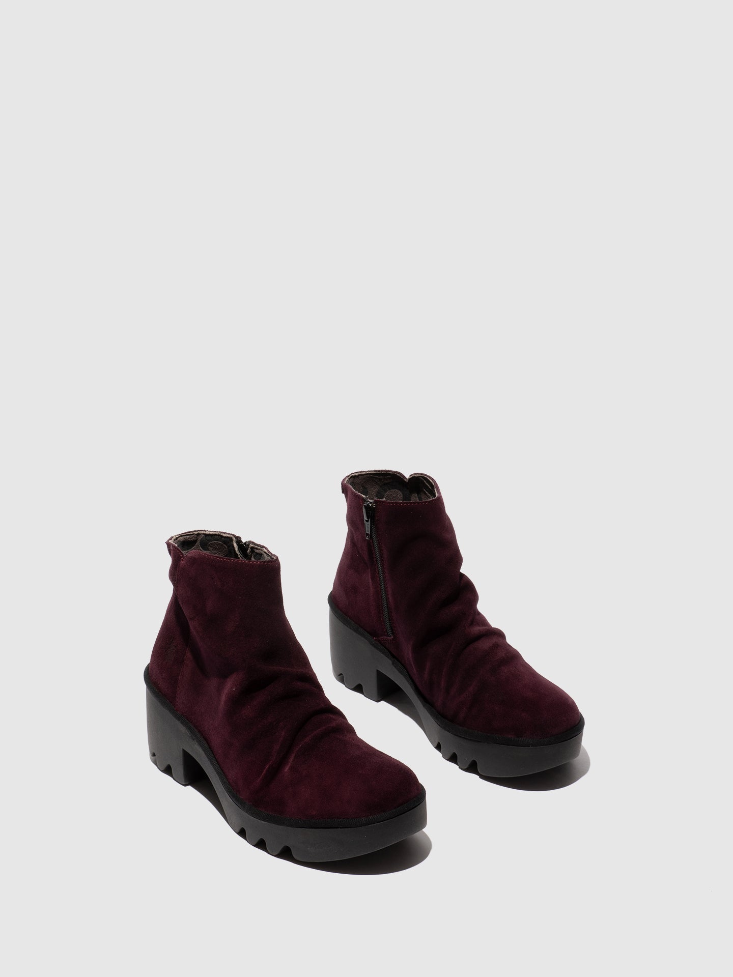 Zip Up Ankle Boots TULP592FLY PURPLE