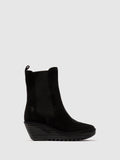 Chelsea Ankle Boots YERF600FLY OIL SUEDE BLACK