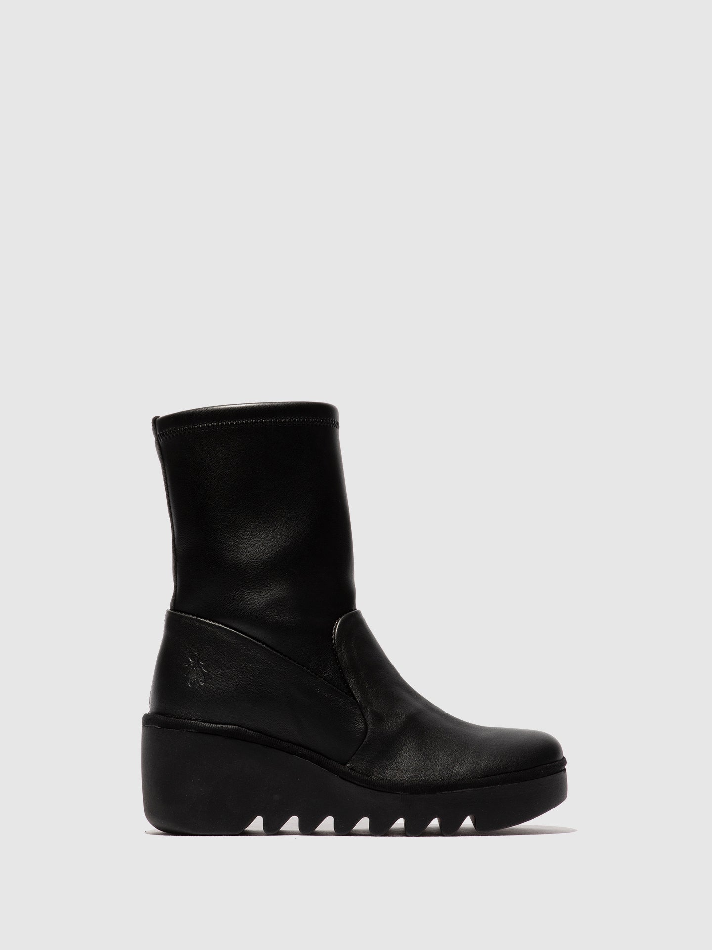 Zip Up Ankle Boots BOIK602FLY DUBLIN/STRECH BLACK