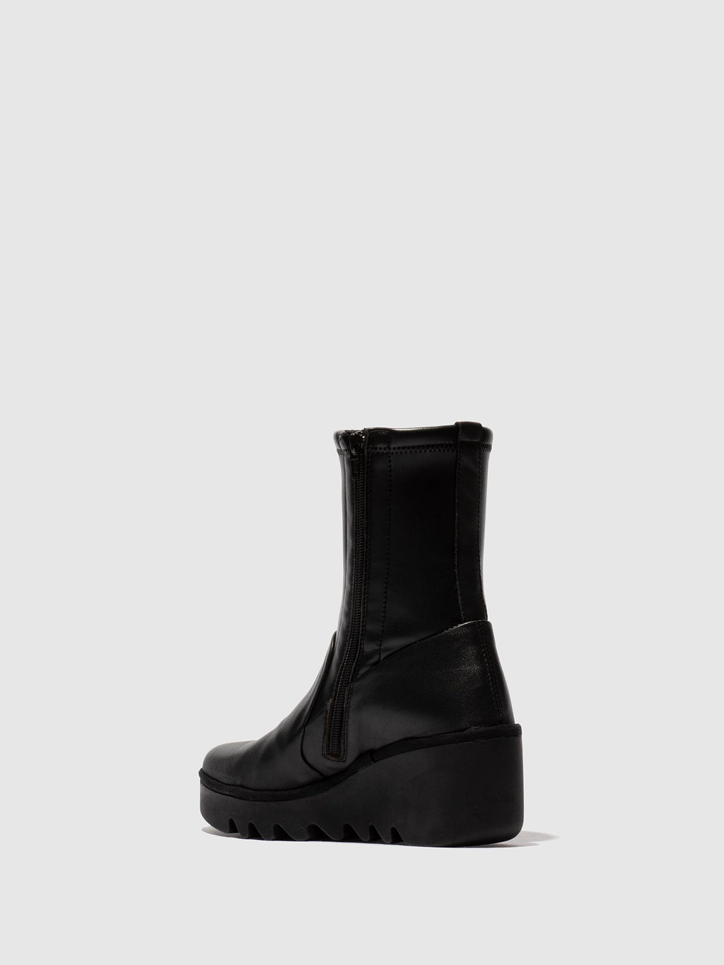 Zip Up Ankle Boots BOIK602FLY DUBLIN/STRECH BLACK