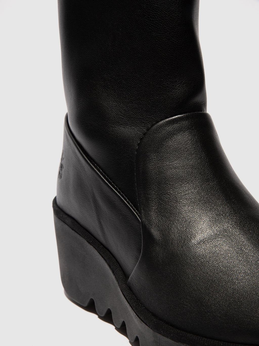 Zip Up Ankle Boots BOIK602FLY DUBLIN/STRECH BLACK