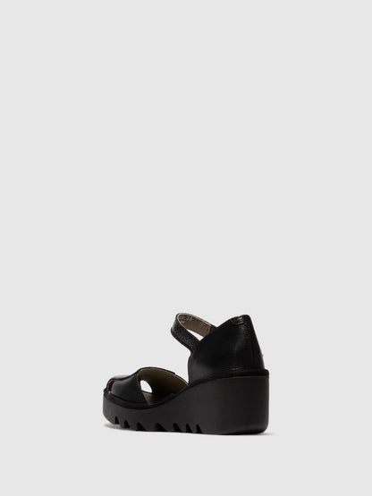 Klettverschluss-Sandalen BLEY608FLY SCHWARZ