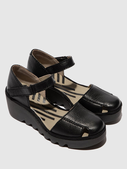 Klettverschluss-Sandalen BLEY608FLY SCHWARZ