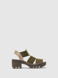 Elasticated Sandals TEEV615FLY TAUPE/KHAKI