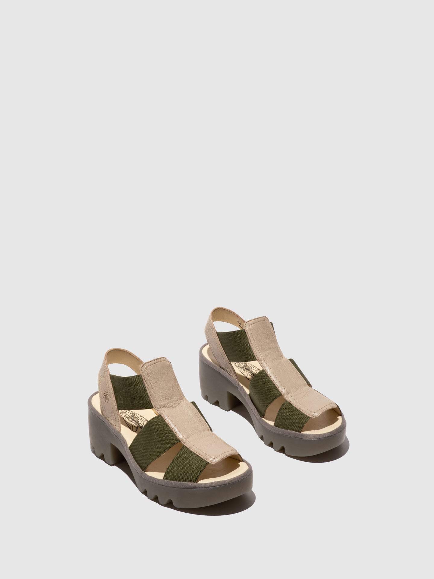 Elasticated Sandals TEEV615FLY TAUPE/KHAKI