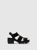Elasticated Sandals TEEV615FLY BLACK