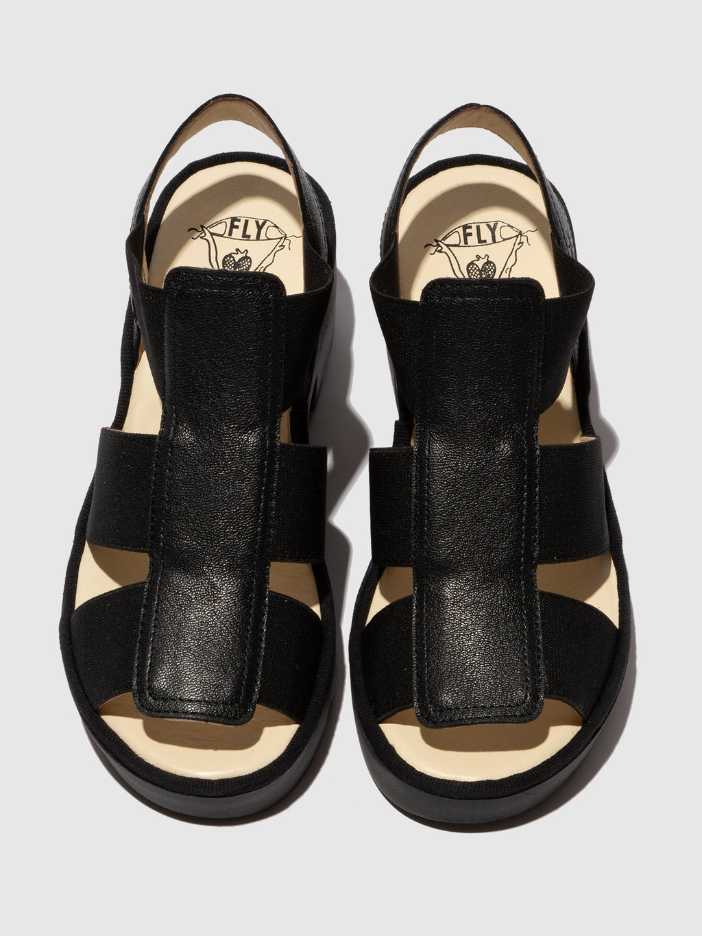 Elasticated Sandals TEEV615FLY BLACK