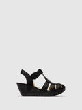 Buckle Sandals YERU619FLY BLACK