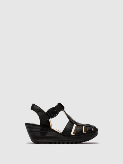 Schnallensandalen YERU619FLY SCHWARZ