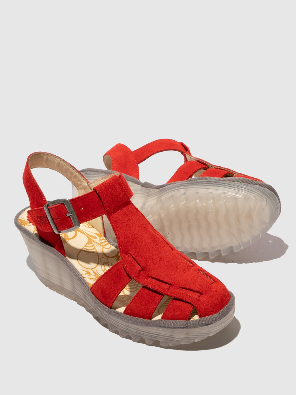 Buckle Sandals YERU619FLY SCARLET