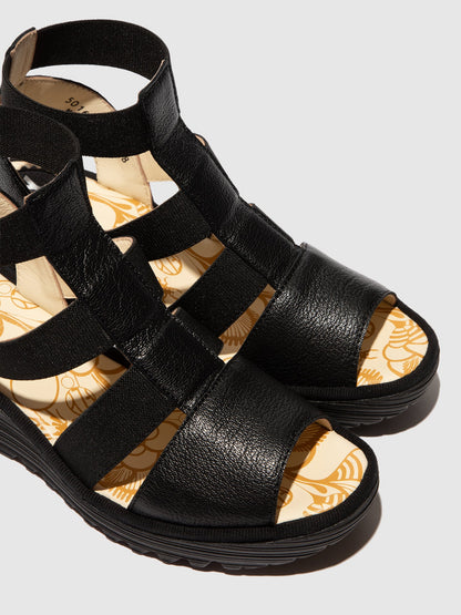 Elastische Sandalen YOKA622FLY SCHWARZ