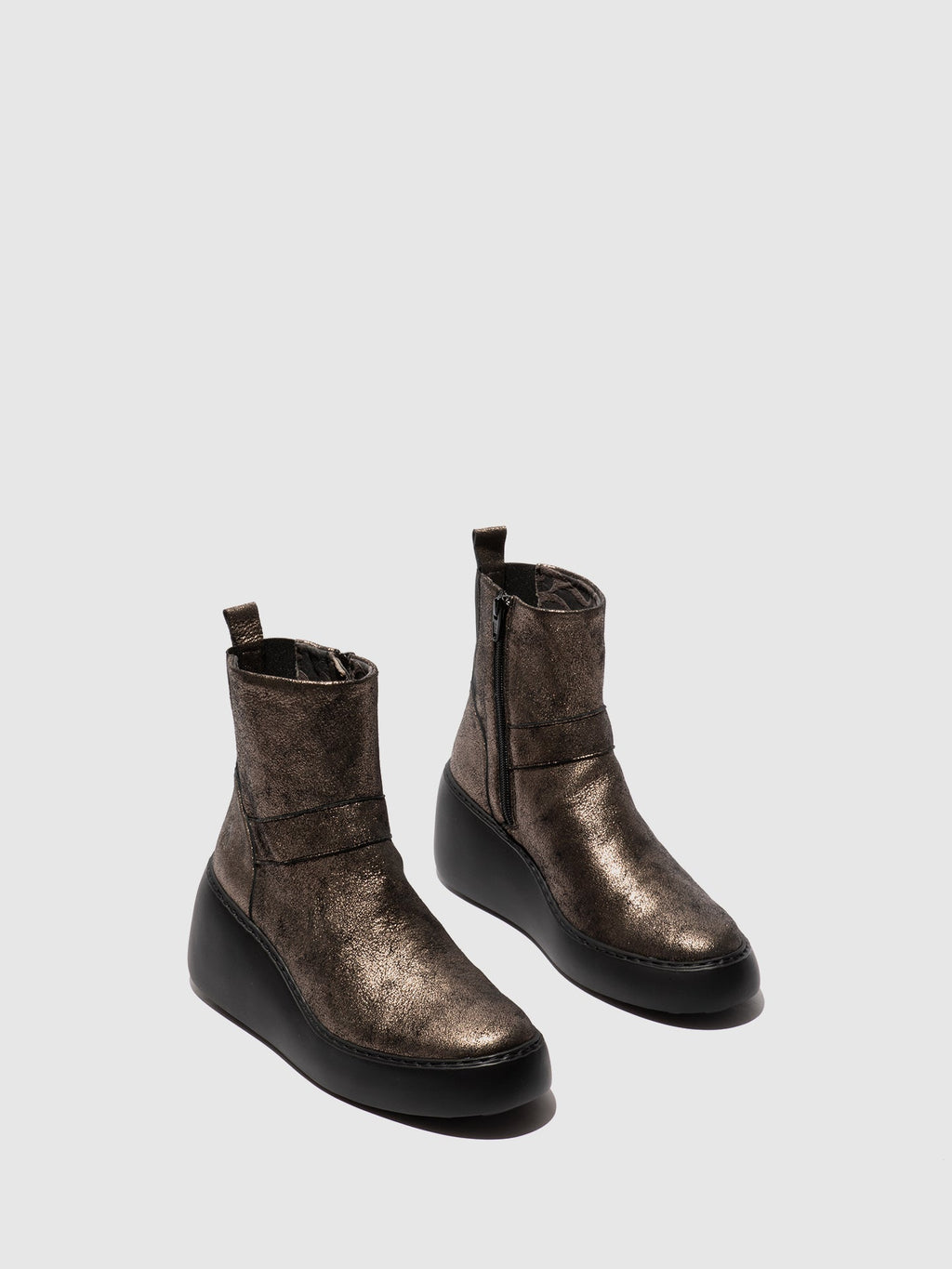 Zip Up Ankle Boots DOXE604FLY GRAPHITE