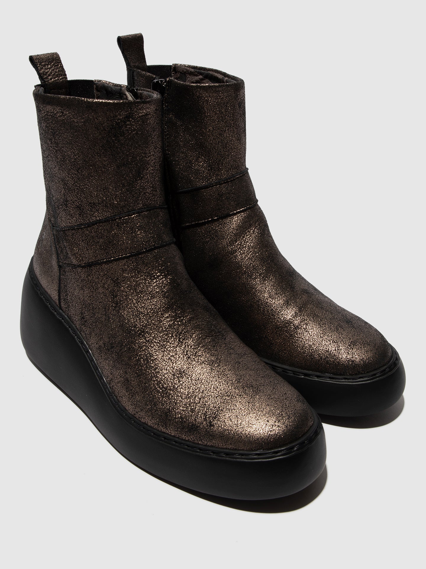 Zip Up Ankle Boots DOXE604FLY GRAPHITE