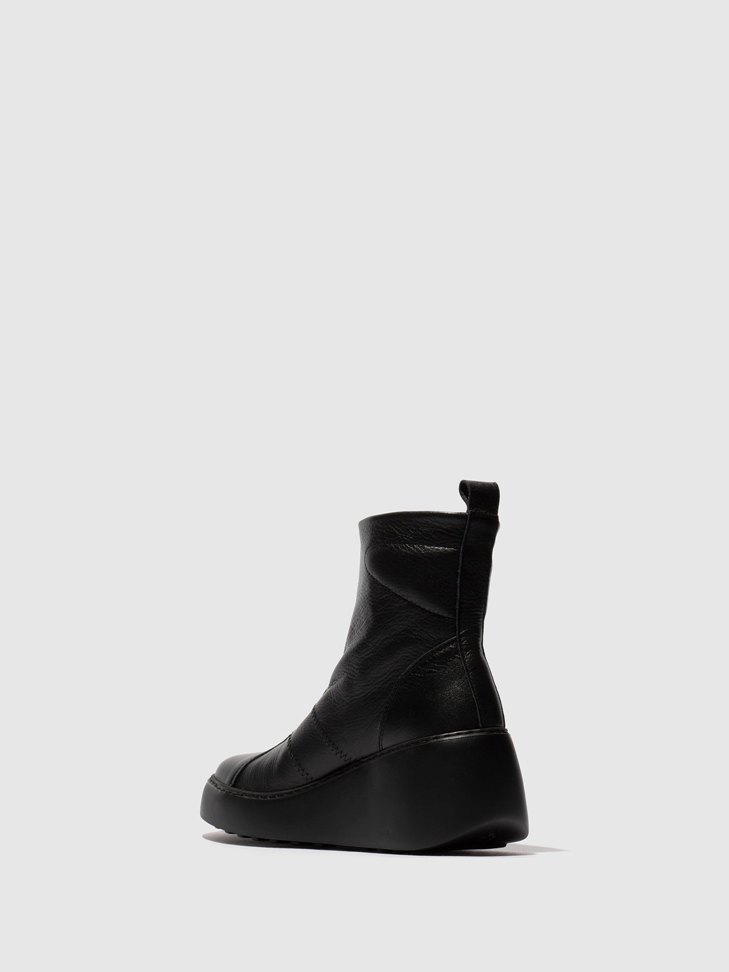 Zip Up Ankle Boots DRIM646FLY VELVET BLACK