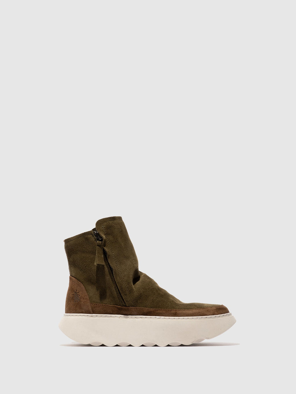Zip Up Ankle Boots FABY728FLY ASPEN/ELEPHANT