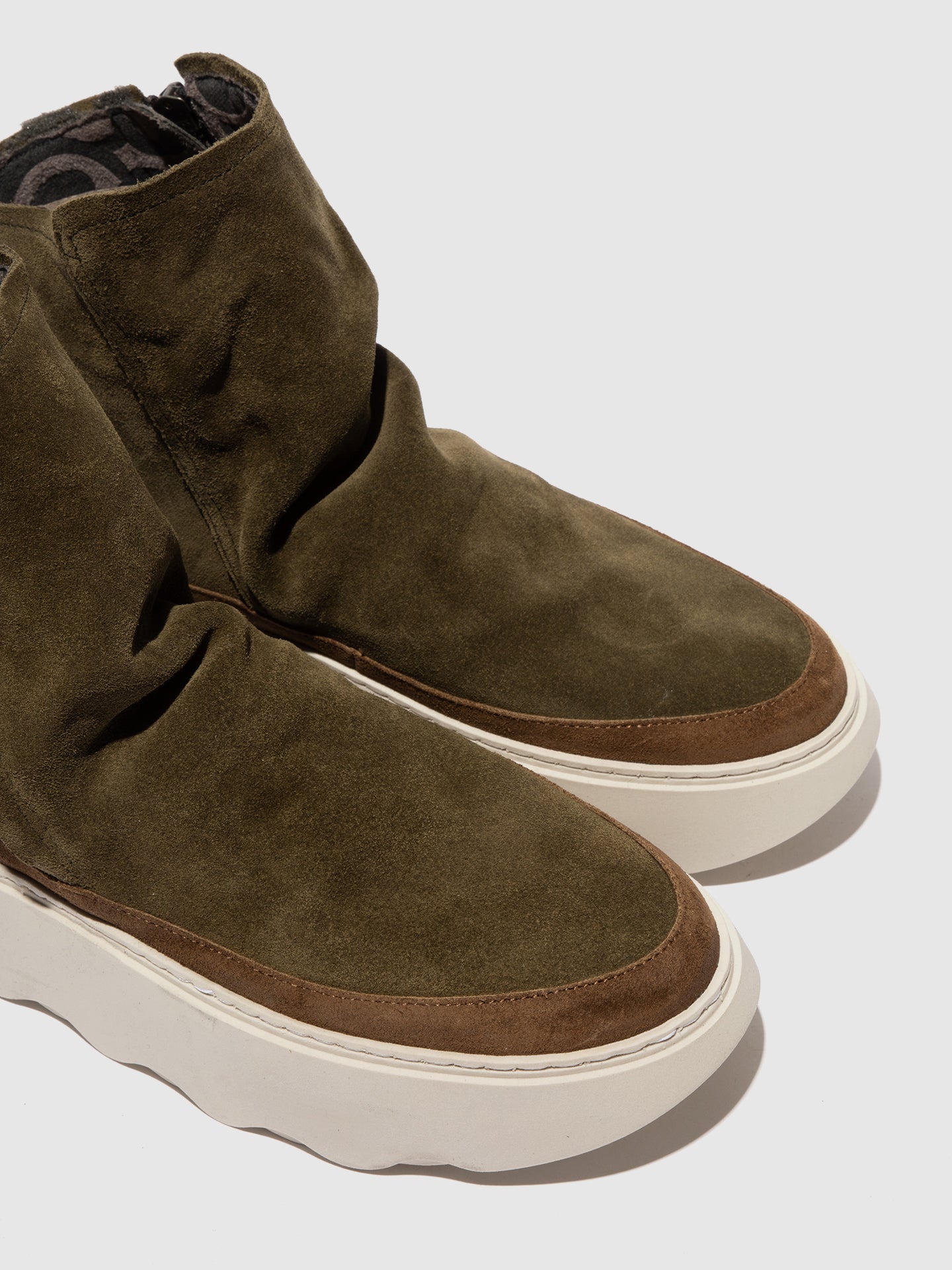 Zip Up Ankle Boots FABY728FLY ASPEN/ELEPHANT