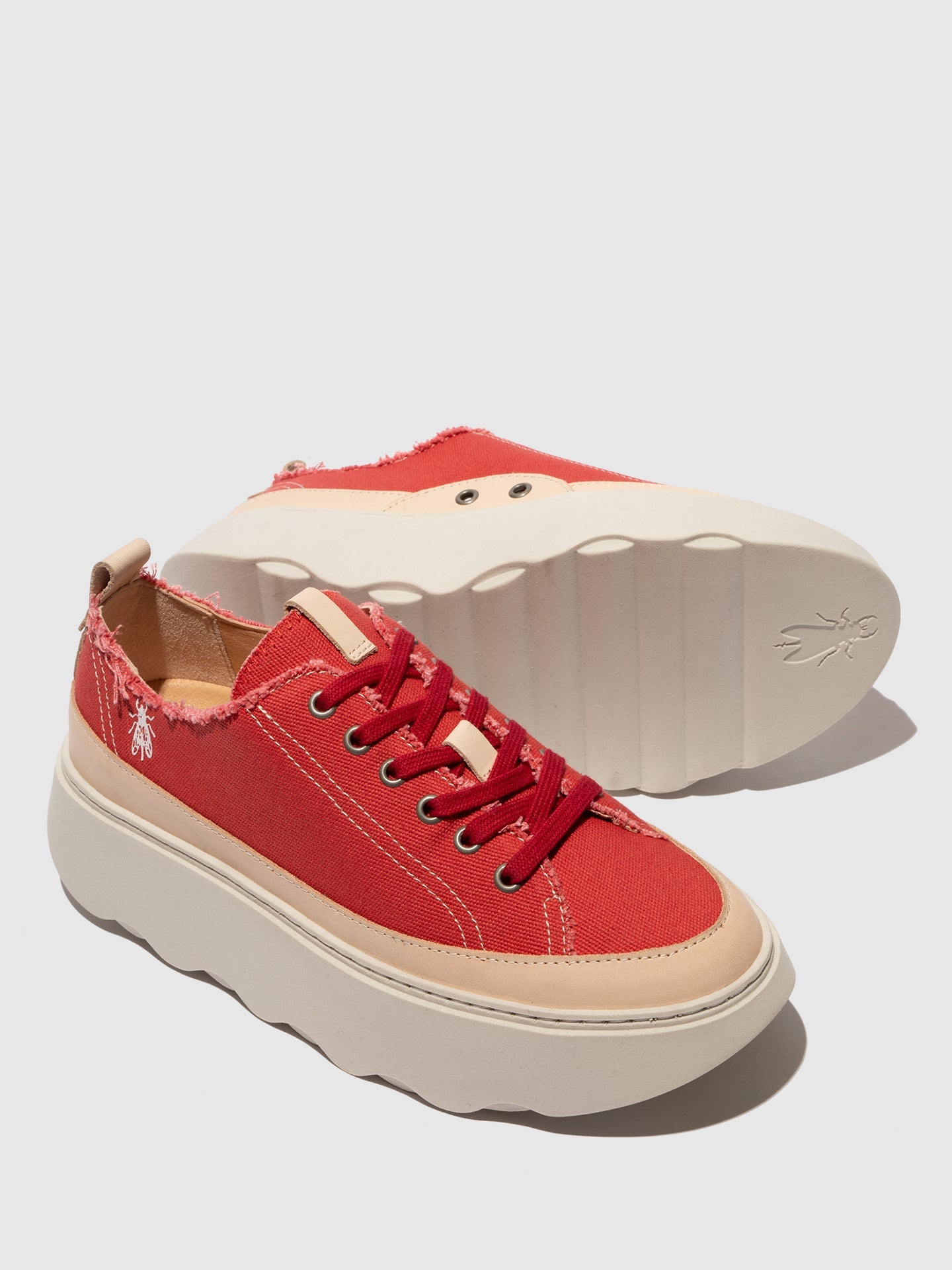 Lace-up Trainers FEBY758FLY RED/NATURAL