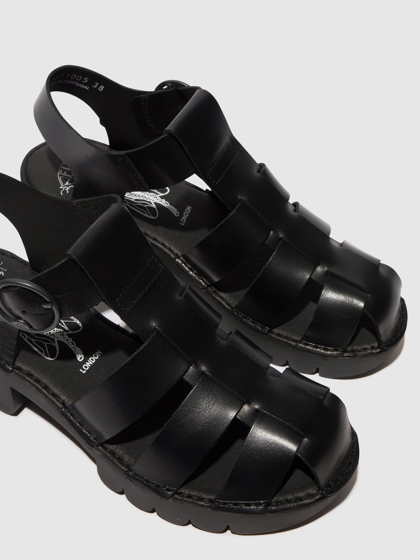 T-Strap Sandals EMME511FLY BRIDLE BLACK