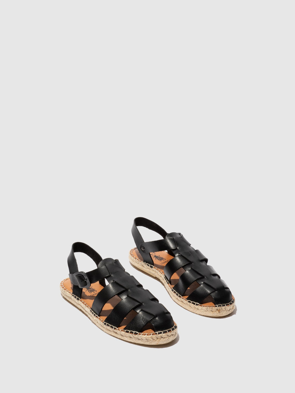 Sling-Back Espadrilles SUCH527FLY LEATHER BLACK