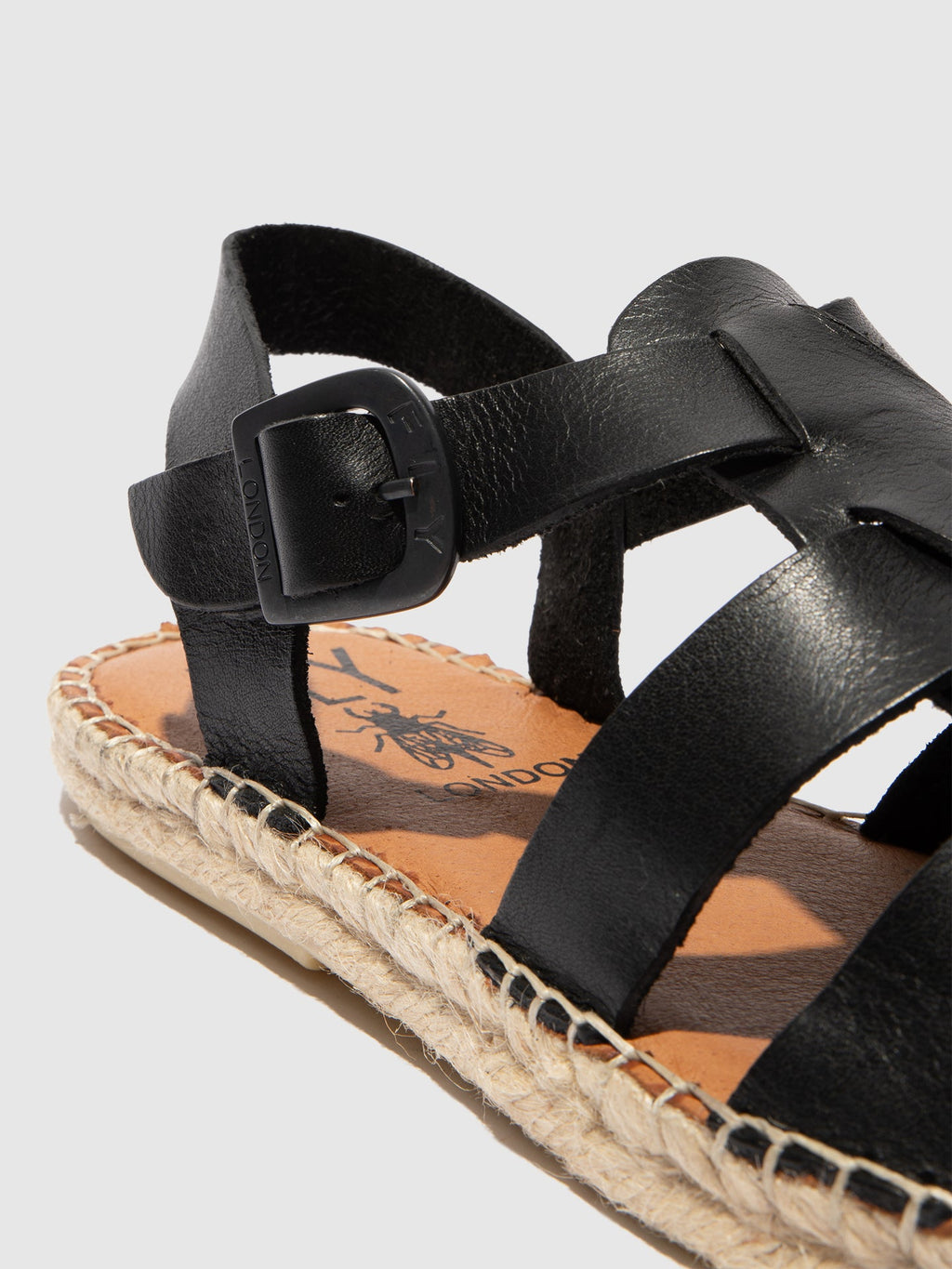 Sling-Back Espadrilles SUCH527FLY LEATHER BLACK