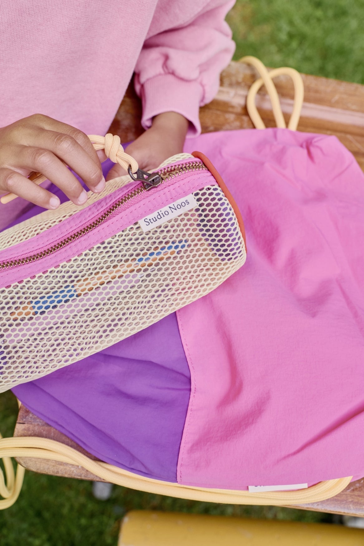 Patchwork Gym Bag | Bright Pink