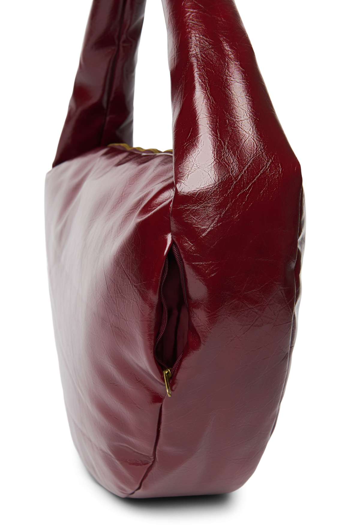Vegan Leather Cross Body Bag | Burgundy