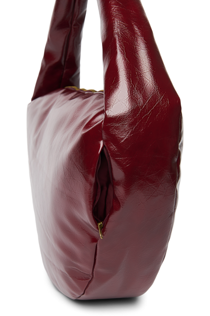 Vegan Leather Cross Body Bag | Burgundy