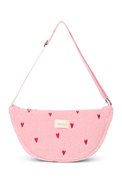 Teddy Adult Fanny Pack | Light Pink Hearts