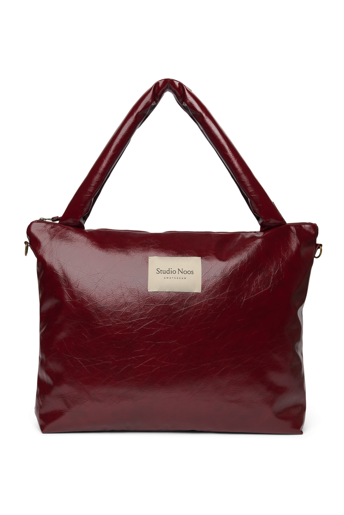 Vegan Leather Diaper Bag | Burgundy