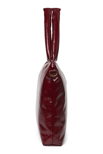 Vegan Leather Diaper Bag | Burgundy