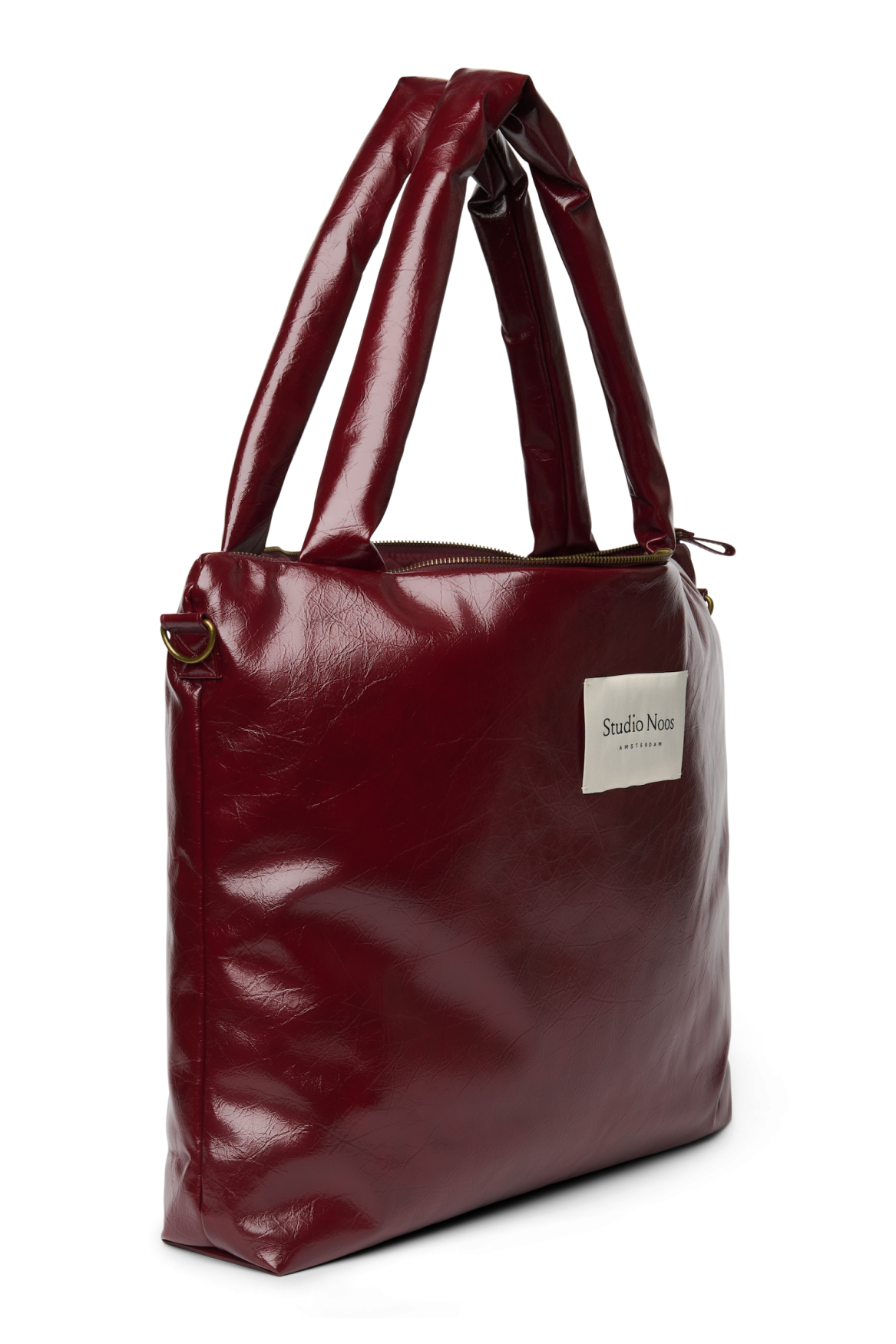 Vegan Leather Diaper Bag | Burgundy