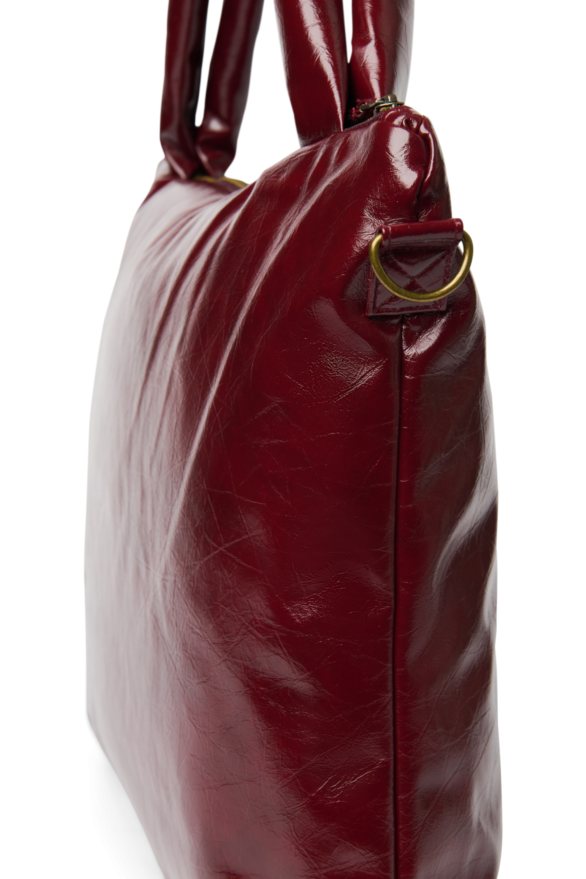 Vegan Leather Diaper Bag | Burgundy