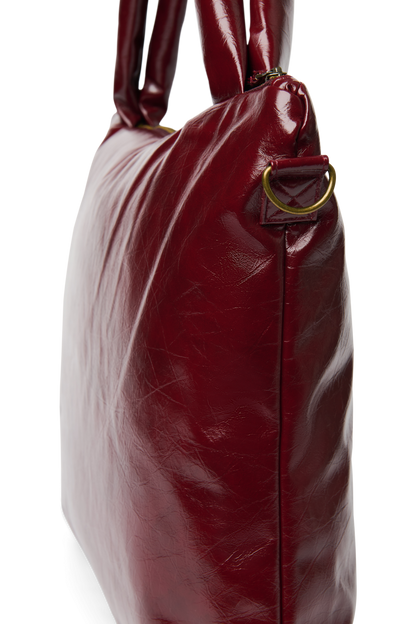 Vegan Leather Diaper Bag | Burgundy