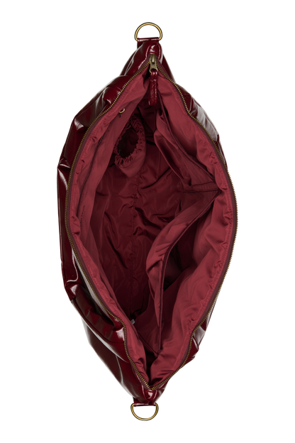 Vegan Leather Diaper Bag | Burgundy