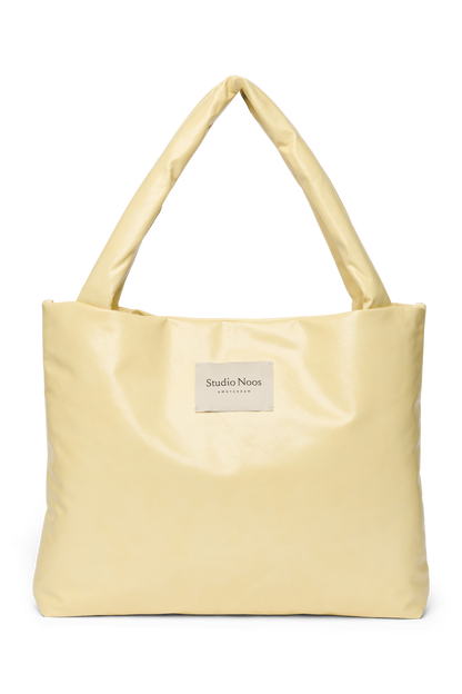 Vegan Leather Mom Bag | Butter Yellow