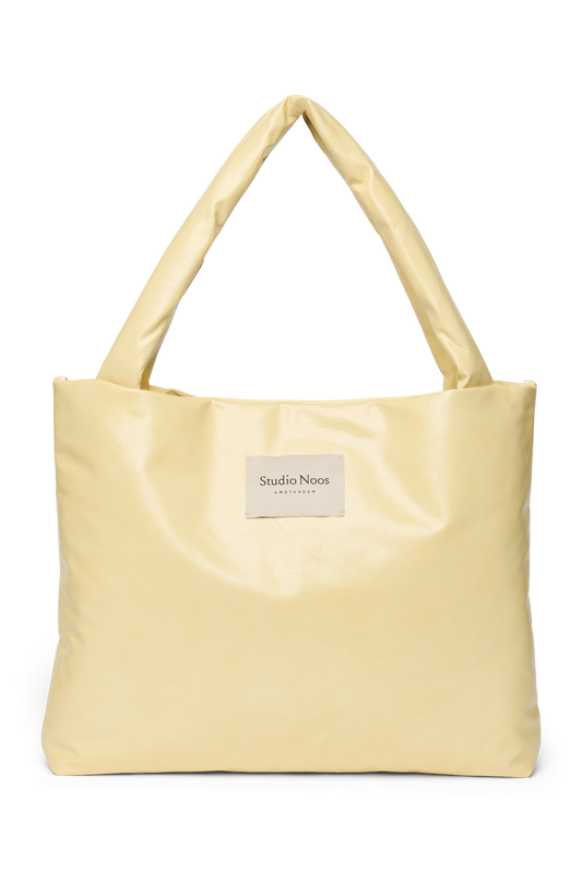 Vegan Leather Mom Bag | Butter Yellow