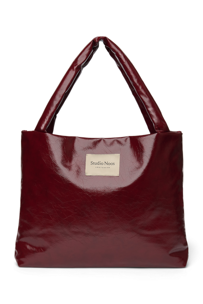 Vegan Leather Mom Bag | Burgundy