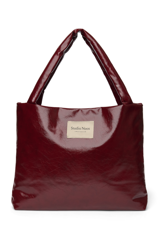 Vegan Leather Mom Bag | Burgundy