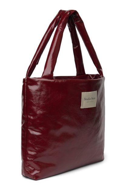 Vegan Leather Mom Bag | Burgundy