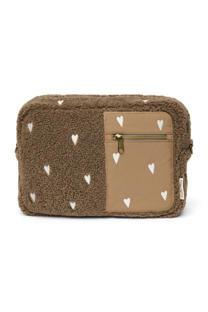 Teddy Stroller Organizer | Brown Hearts