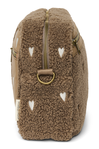 Teddy Stroller Organizer | Brown Hearts