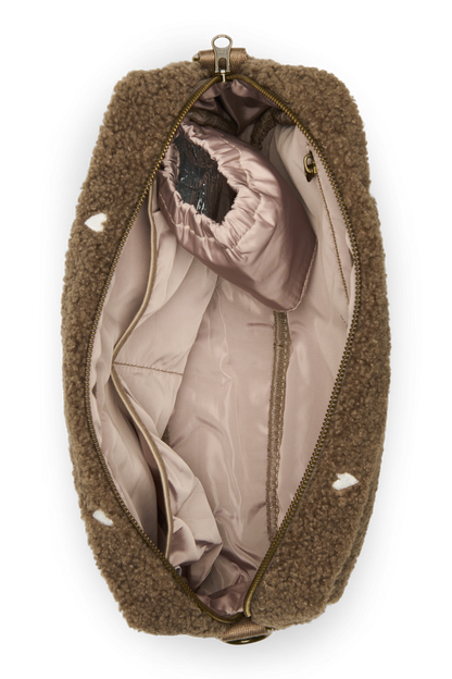 Teddy Stroller Organizer | Brown Hearts