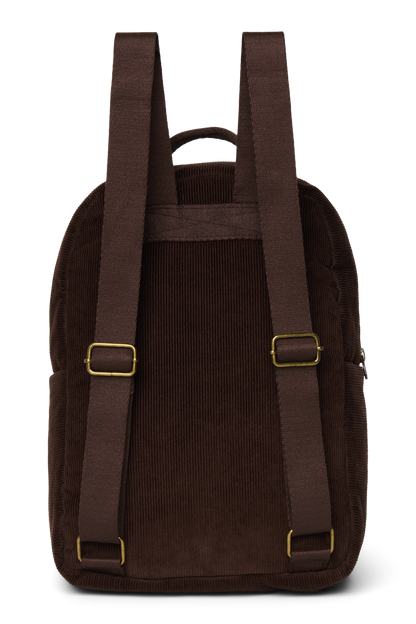 Rib Puffy Midi Backpack | Dark Brown