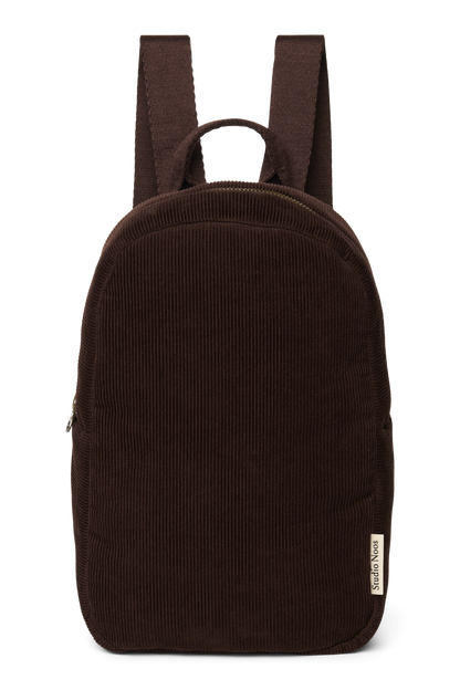 Rib Puffy Mini Backpack | Dark Brown