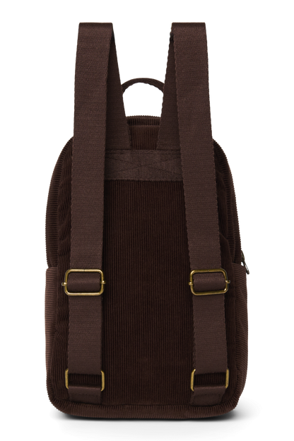 Rib Puffy Mini Backpack | Dark Brown
