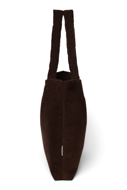 Rib Puffy Mom Bag | Dark Brown